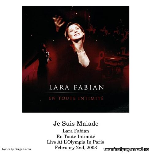 Lara fabian je suis malade